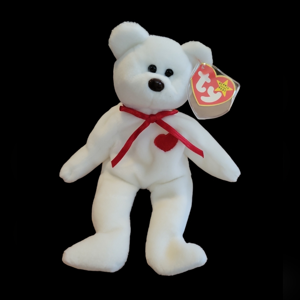 RARE Retired TY Beanie Baby "Valentino" The Bear 🐻‍❄🐻‍❄🐻‍❄